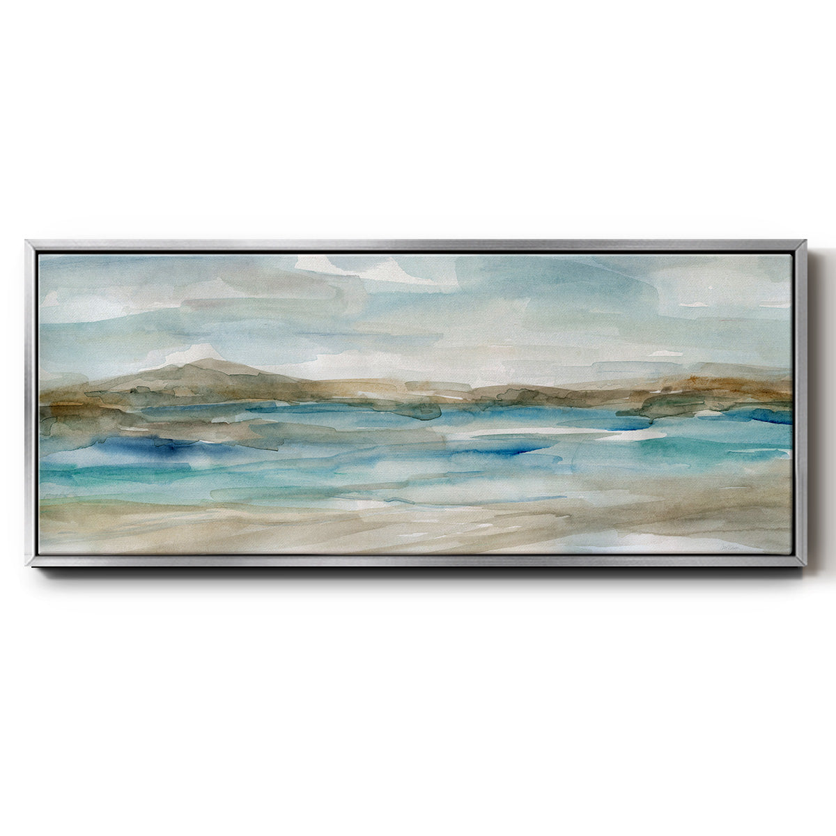 Peaceful Beach II - Floater Framed Canvas Print