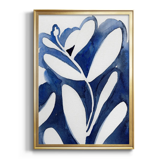 Blue Eucalyptus I - Modern Framed Canvas Print