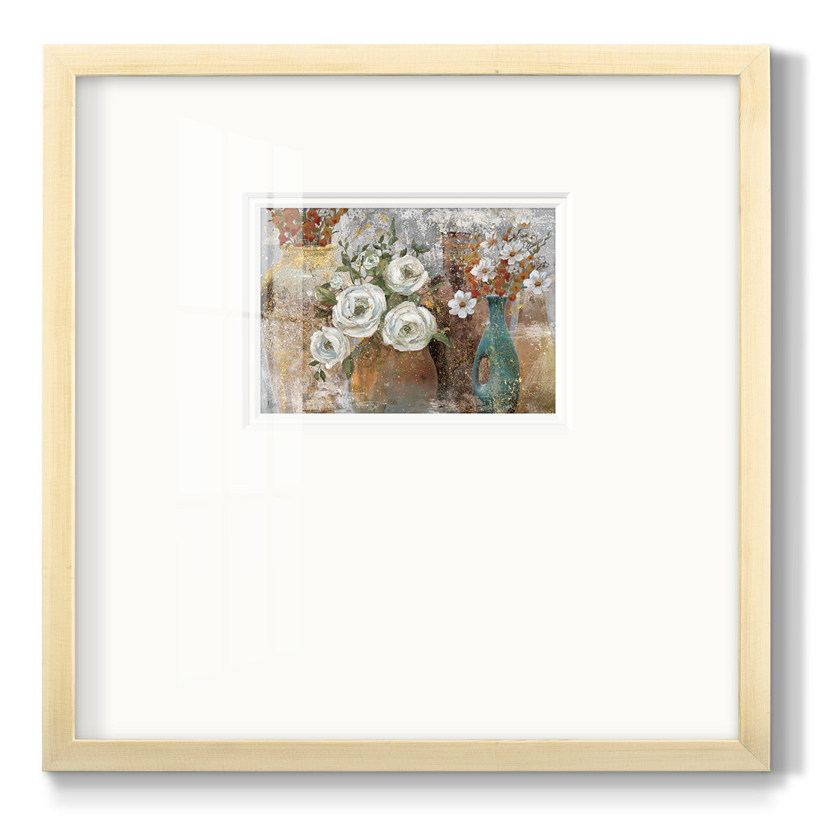 Vessels and Blooms Spice - Double Matboard Framed Print
