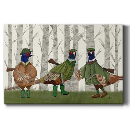 Pheasant Shooting Party Group 2 - Canvas Art Print