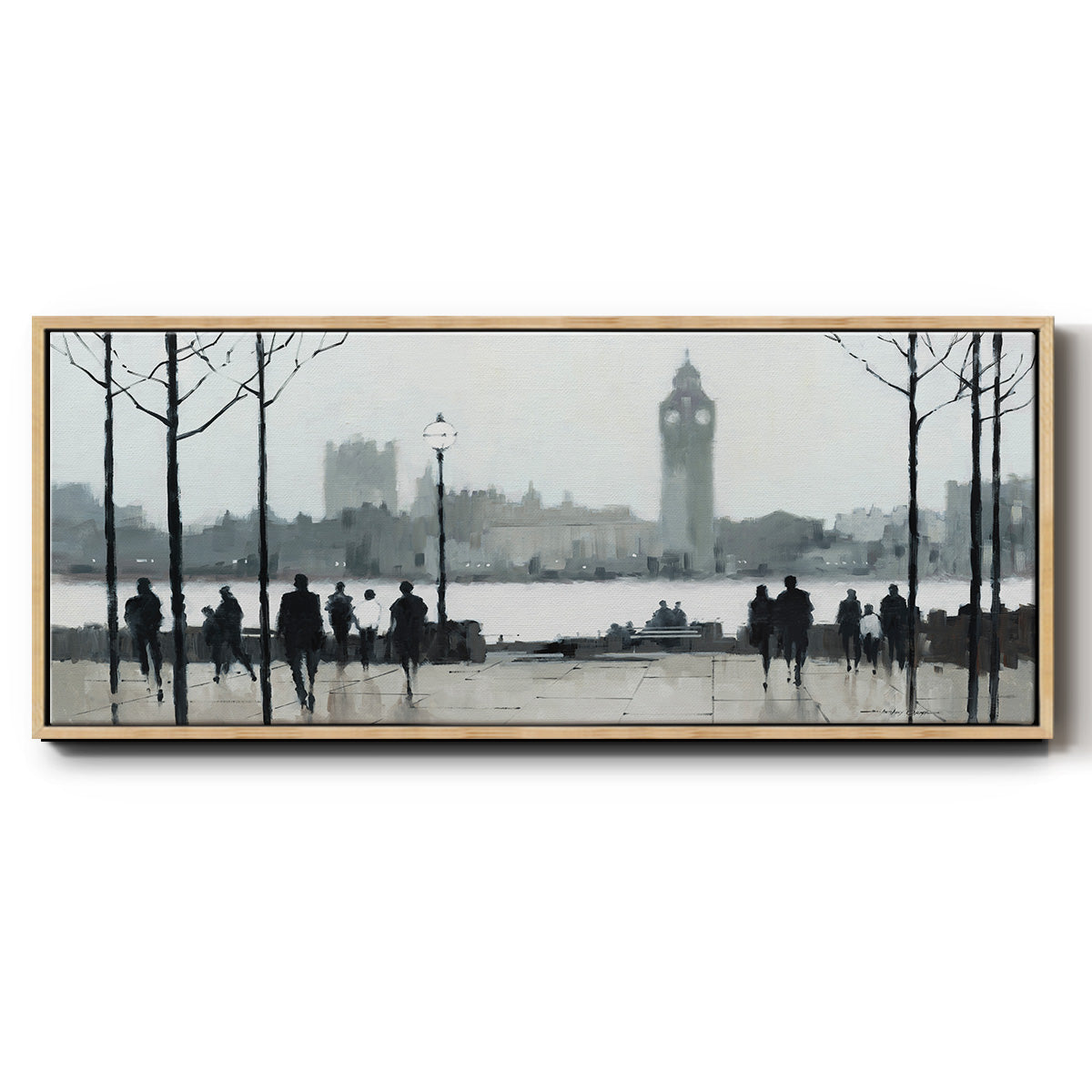 Morning London - Floater Framed Canvas Print
