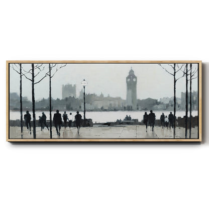 Morning London - Floater Framed Canvas Print