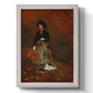 Realist autumn portrait scene by Winslow Homer printed on canvas in an ornate champagne frame with a vertical orientation.
