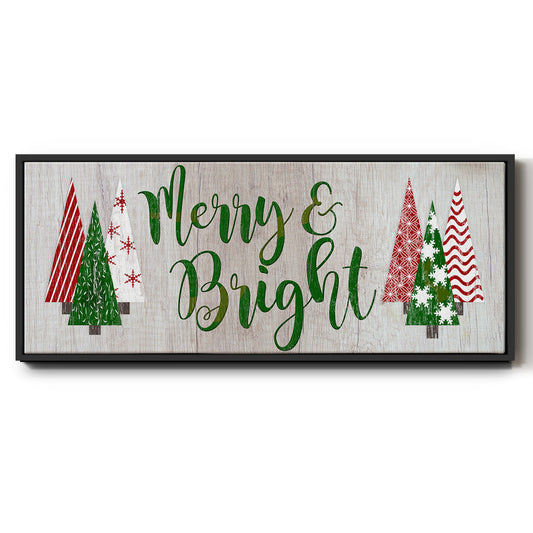 Merry & Bright - Floater Framed Canvas Print