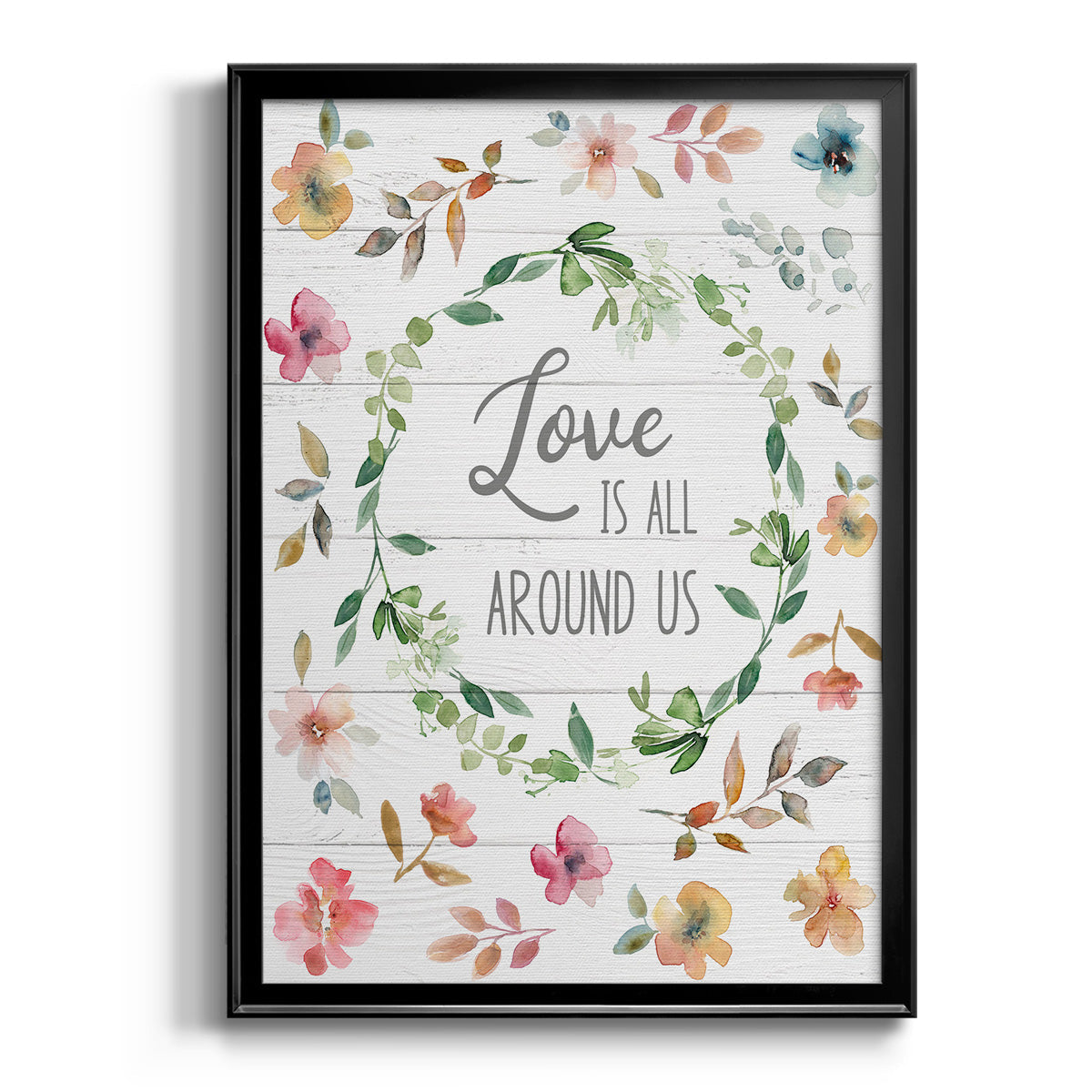 Love is All Around Us - Modern Framed Canvas Print