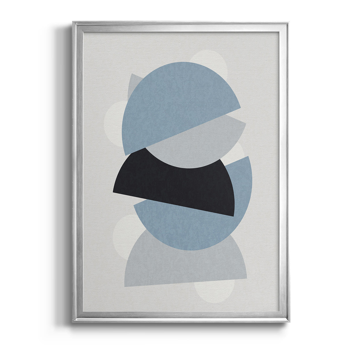 Shapely Blues I - Modern Framed Canvas Print