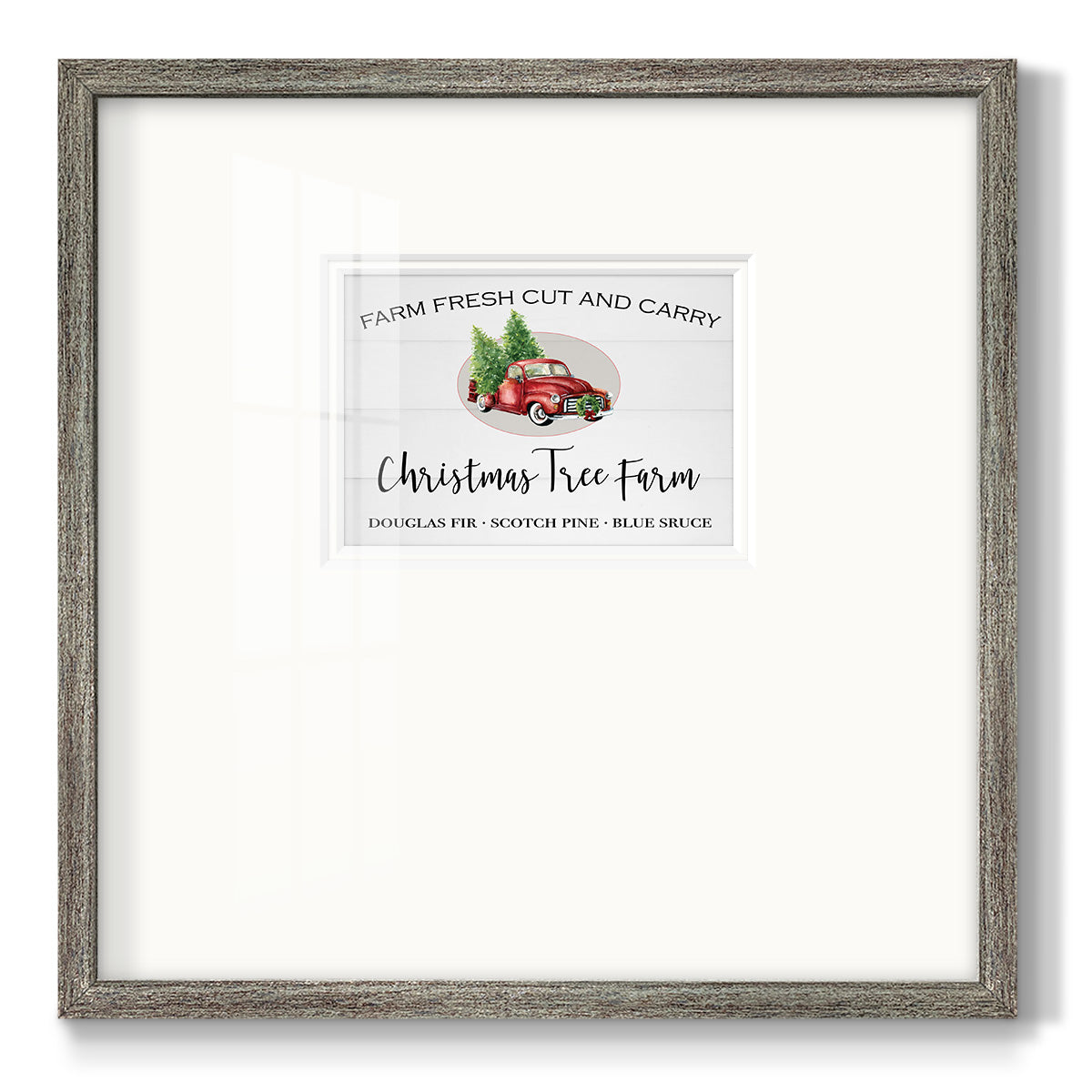 Christmas Tree Farm Premium Framed Print Double Matboard