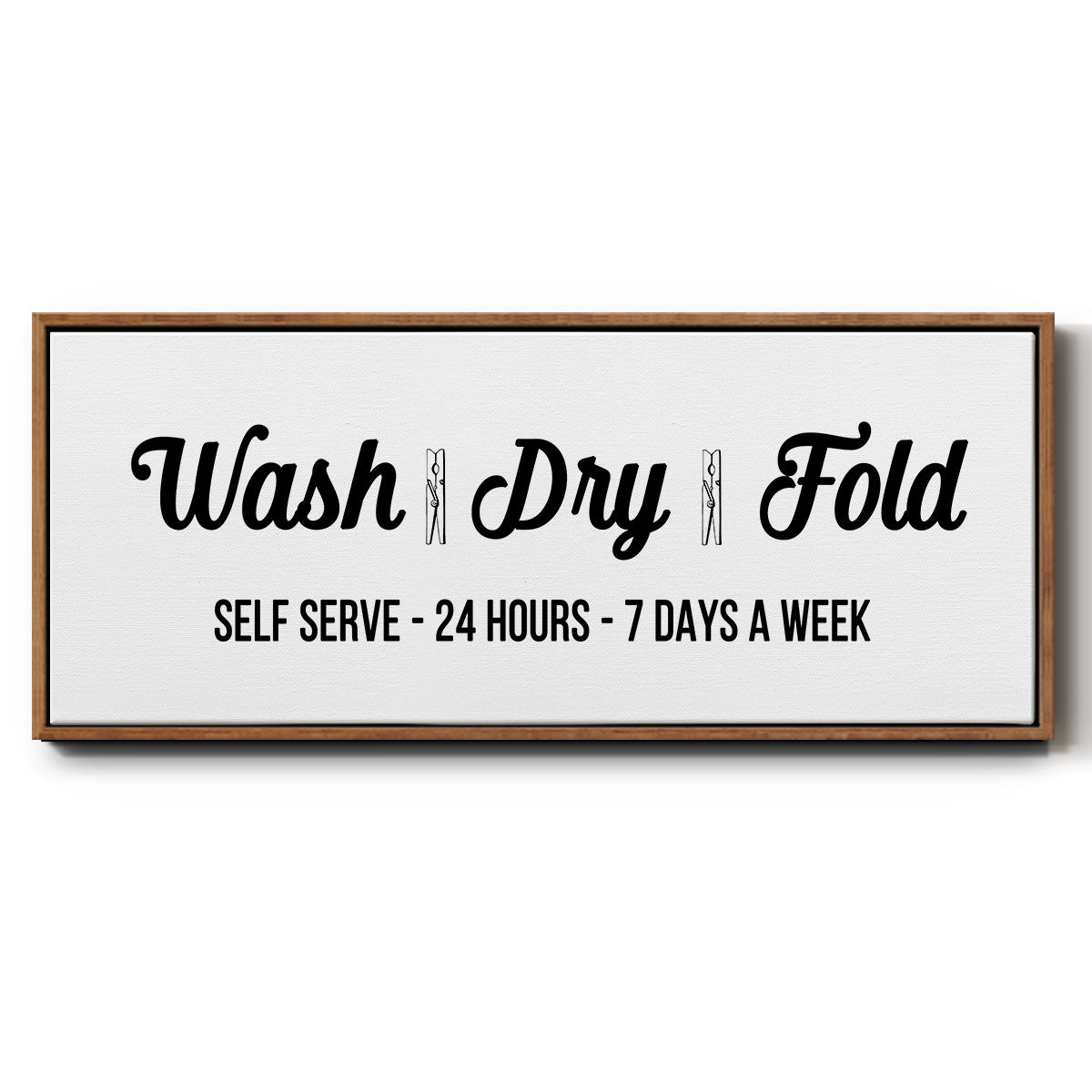 Wash Dry Fold - Floater Framed Canvas Print