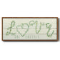 Shiplap Vines Love - Floater Framed Canvas Print