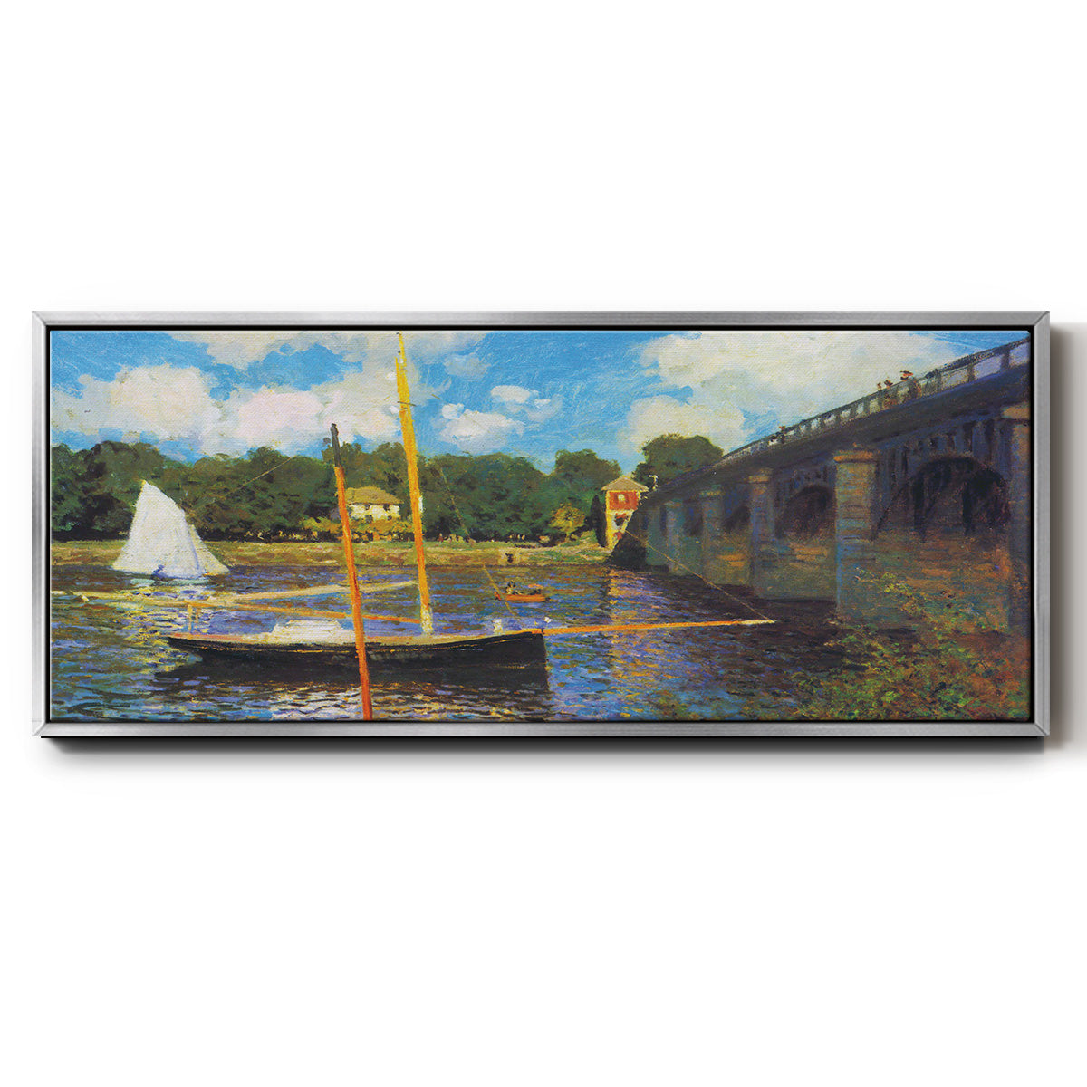 The Road Bridge, Argenteuil - Floater Framed Canvas Print