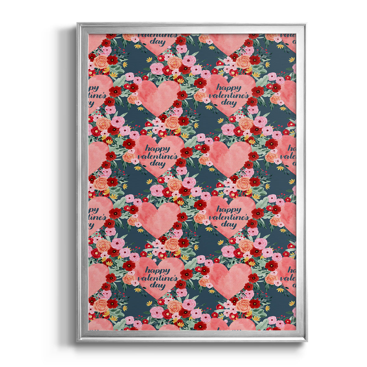 Sweet Hearts Collection E - Modern Framed Canvas Print