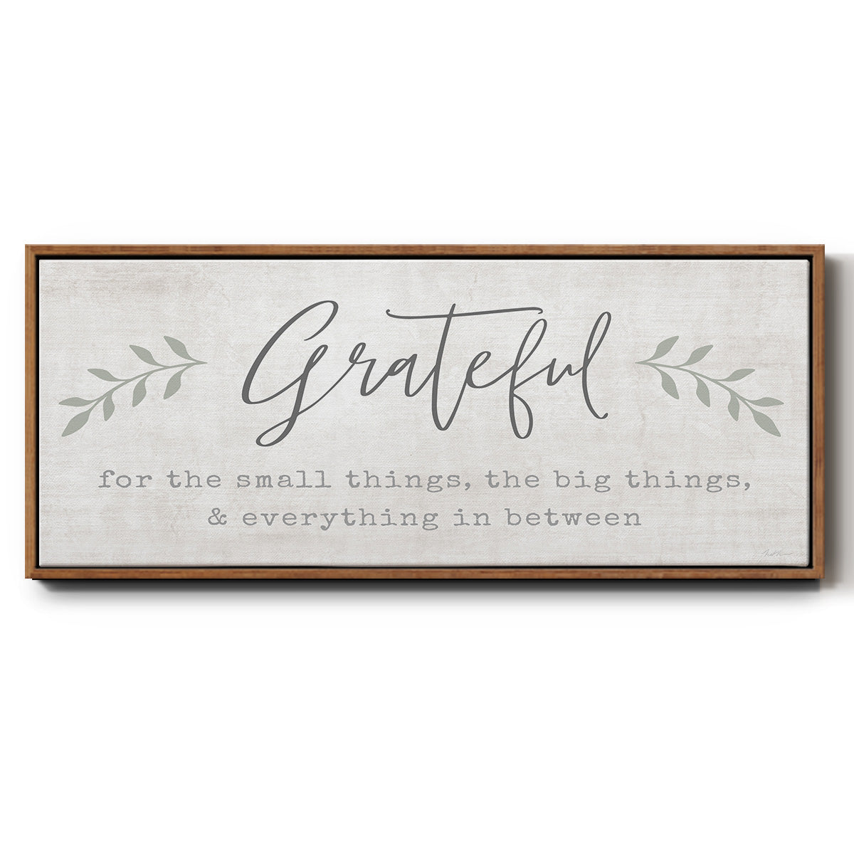 Grateful for Everything - Floater Framed Canvas Print