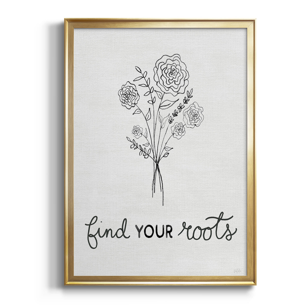 Find Your Roots Sketch - Modern Framed Canvas Print