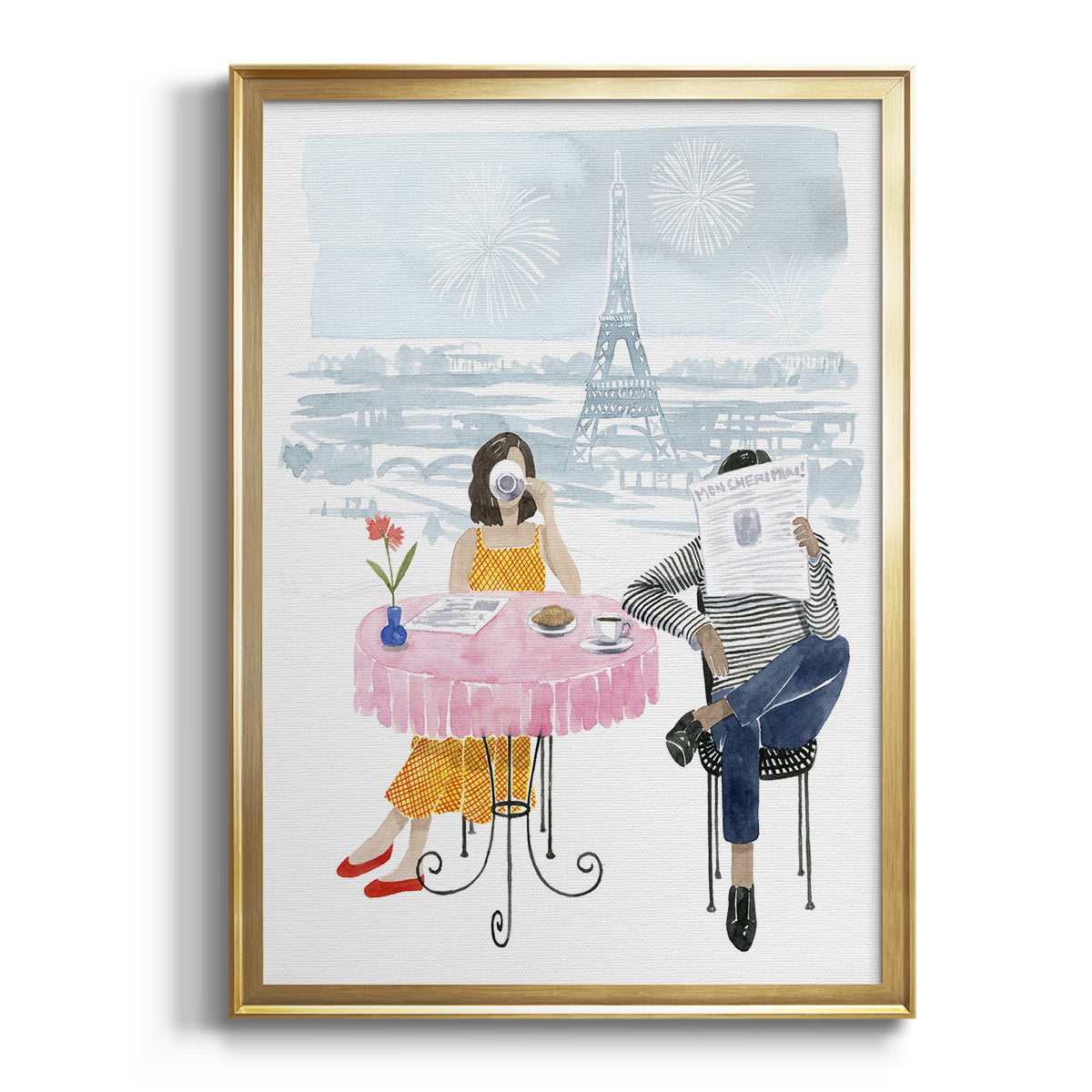 Paris in Love II - Modern Framed Canvas Print