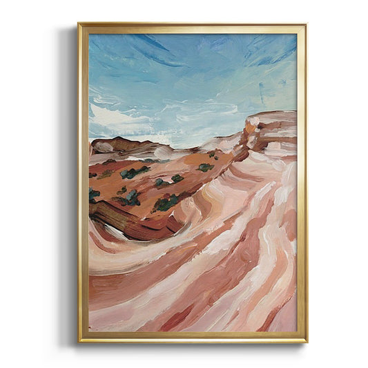 Impasto Plateau II - Modern Framed Canvas Print