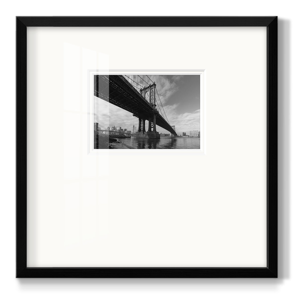 Manhattan Bridge Premium Framed Print Double Matboard