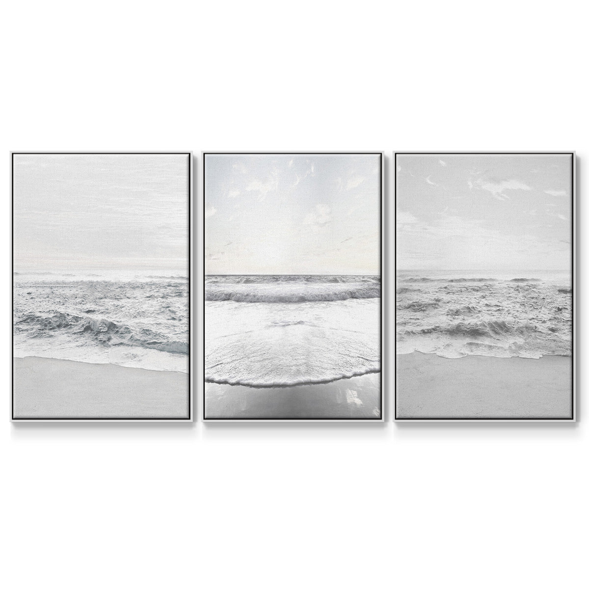 Gentle Tides I - Floater Framed Canvas Set
