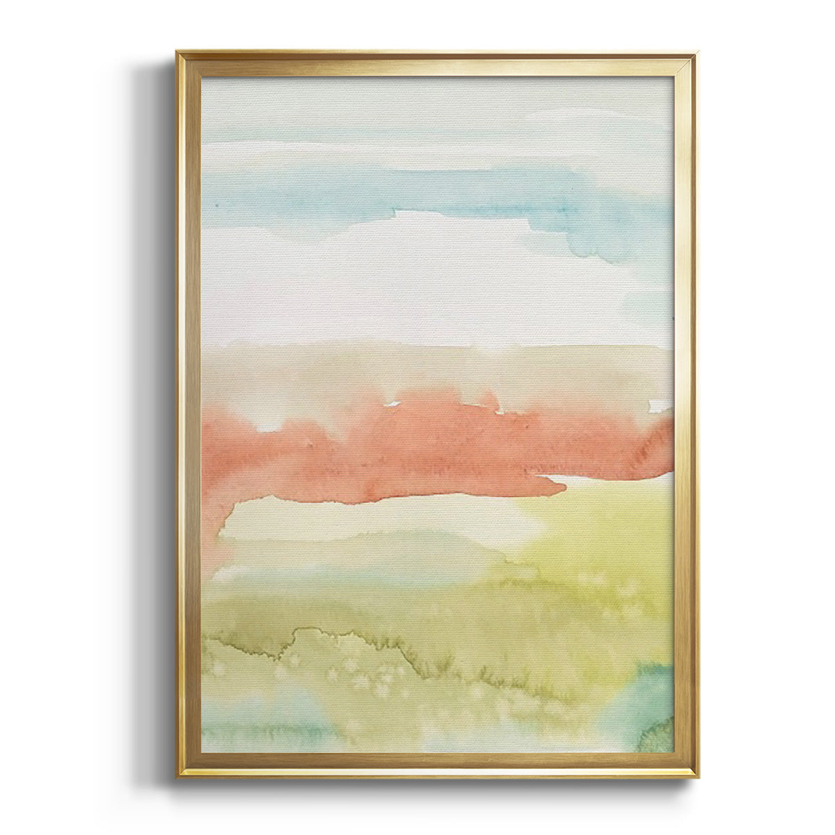 Blushing Sunrise II - Modern Framed Canvas Print