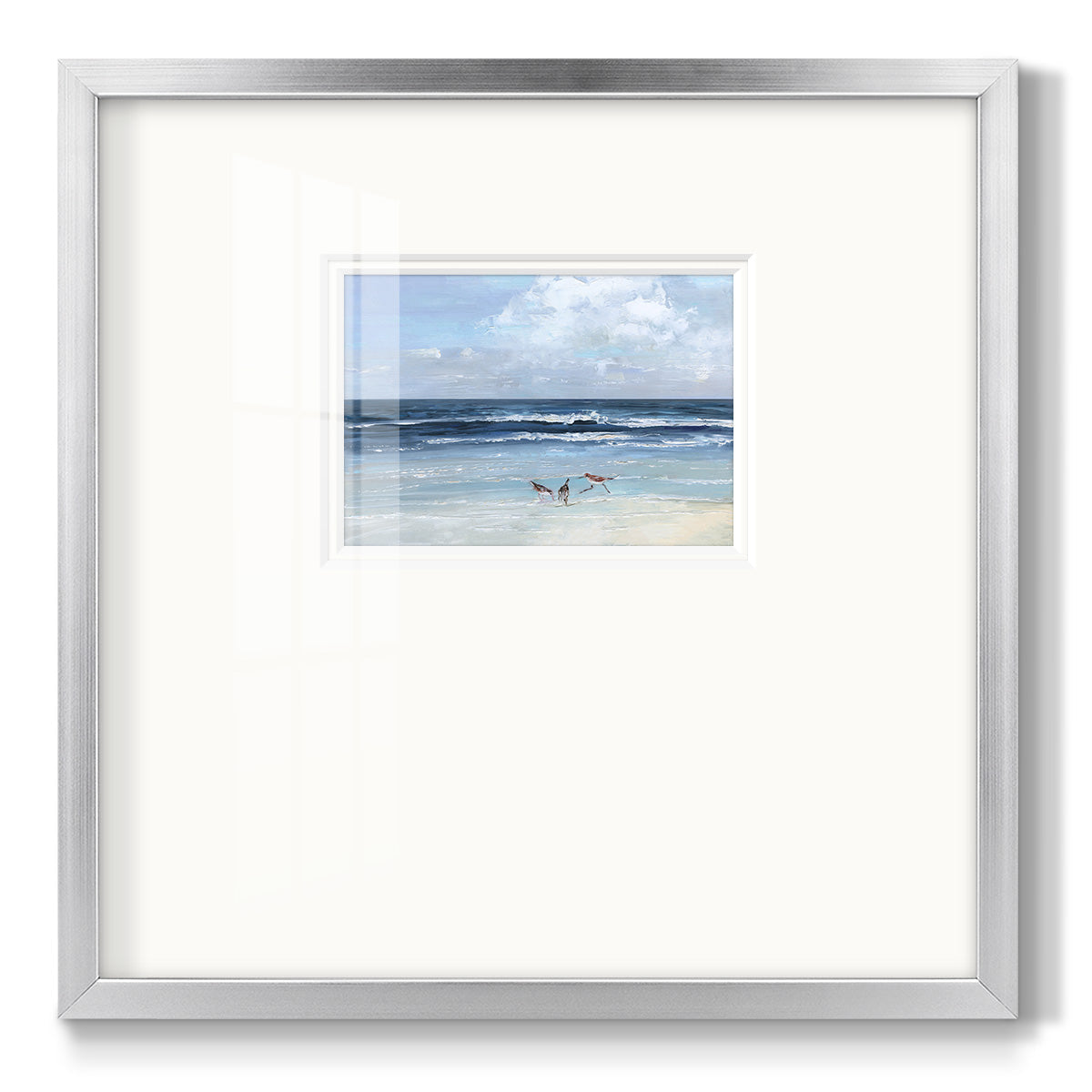 Beach Trio Premium Framed Print Double Matboard