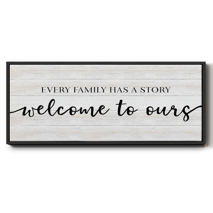 Family Story - Floater Framed Canvas Print