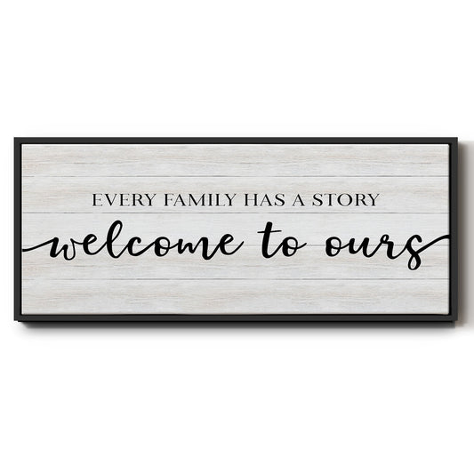 Family Story - Floater Framed Canvas Print