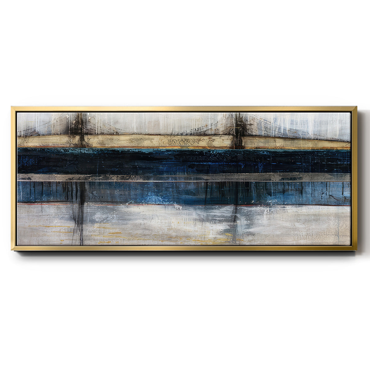 City Blue - Floater Framed Canvas Print