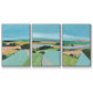 Bright Colored Countryside I - Framed Premium Gallery Wrapped Canvas L Frame 3 Piece Set - Ready to Hang