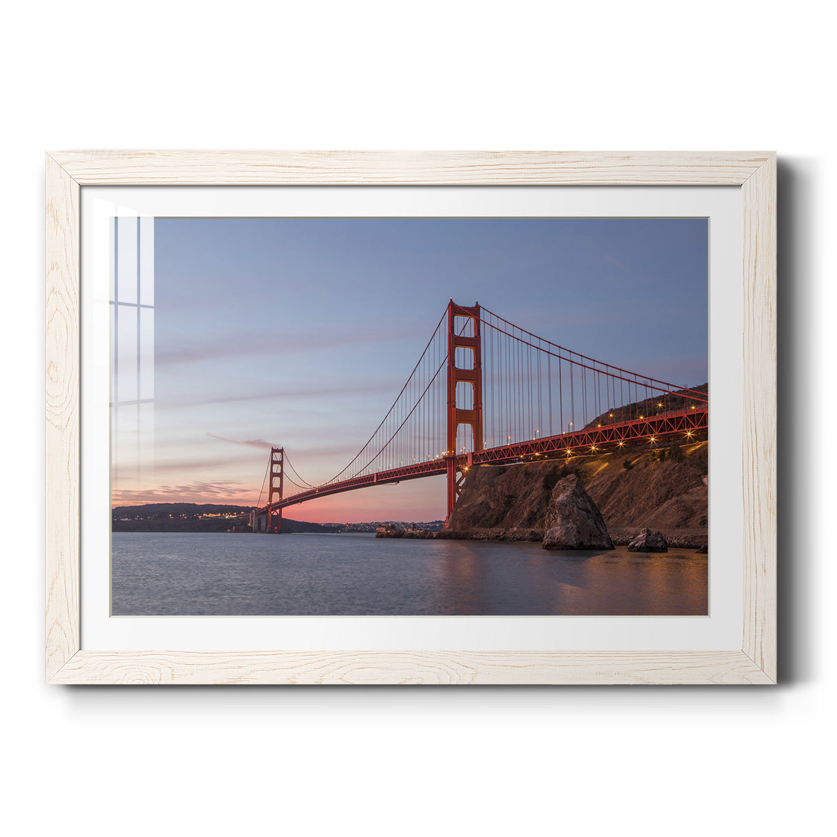 Golden Gate Span - Barnwood Framed Art Print