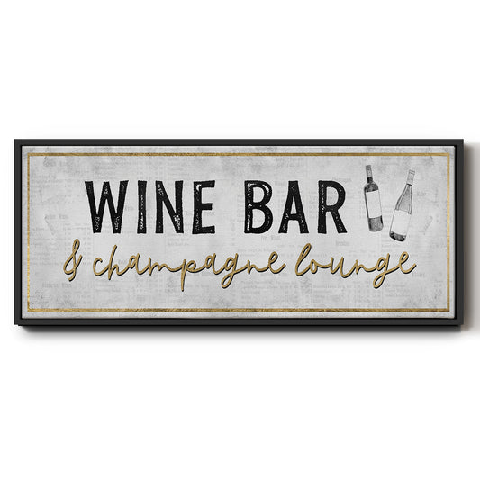 Champagne Lounge - Floater Framed Canvas Print