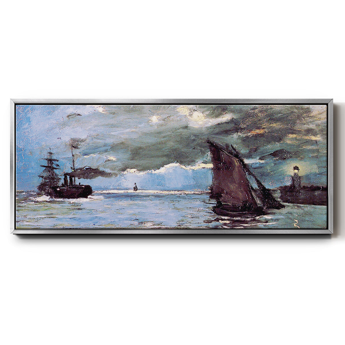 Seascape - Floater Framed Canvas Print