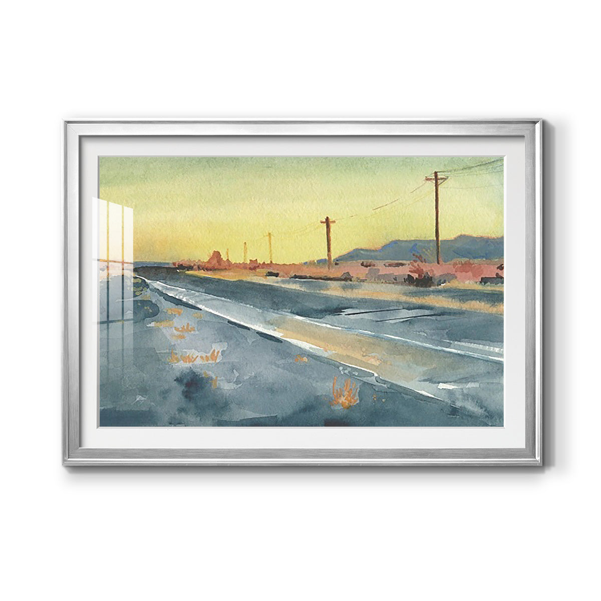 Deserted Highway I Premium Framed Print - Ready to Hang