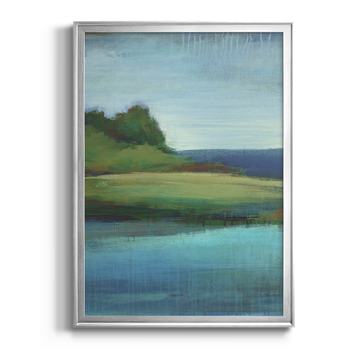 Silent Lakeside I - Modern Framed Canvas Print