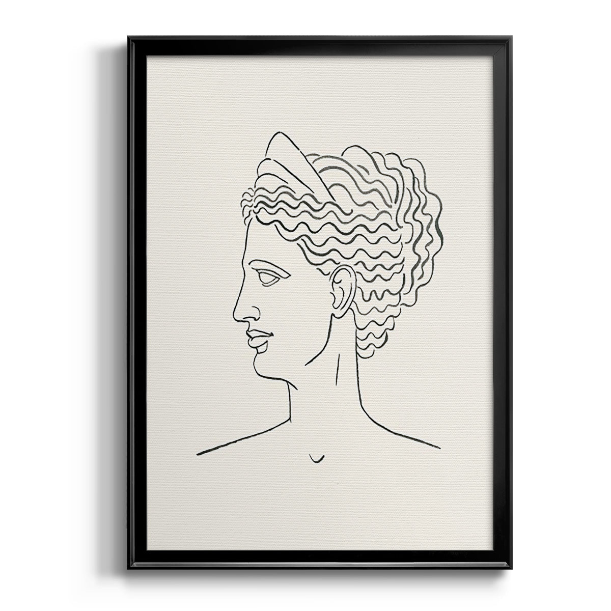 Greek Busts III - Modern Framed Canvas Print