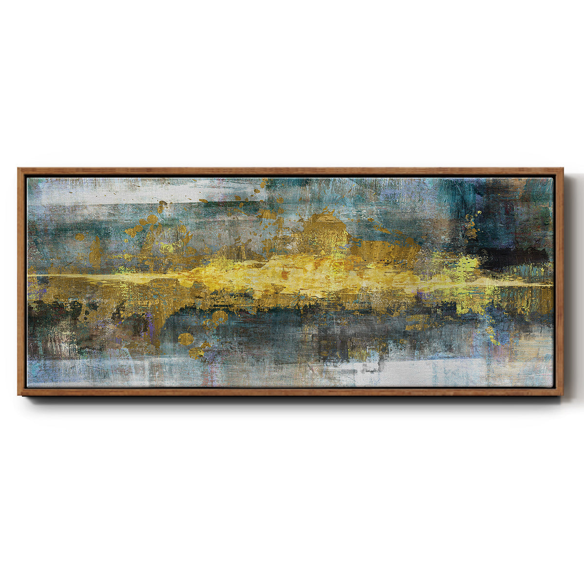 Frequency - Floater Framed Canvas Print