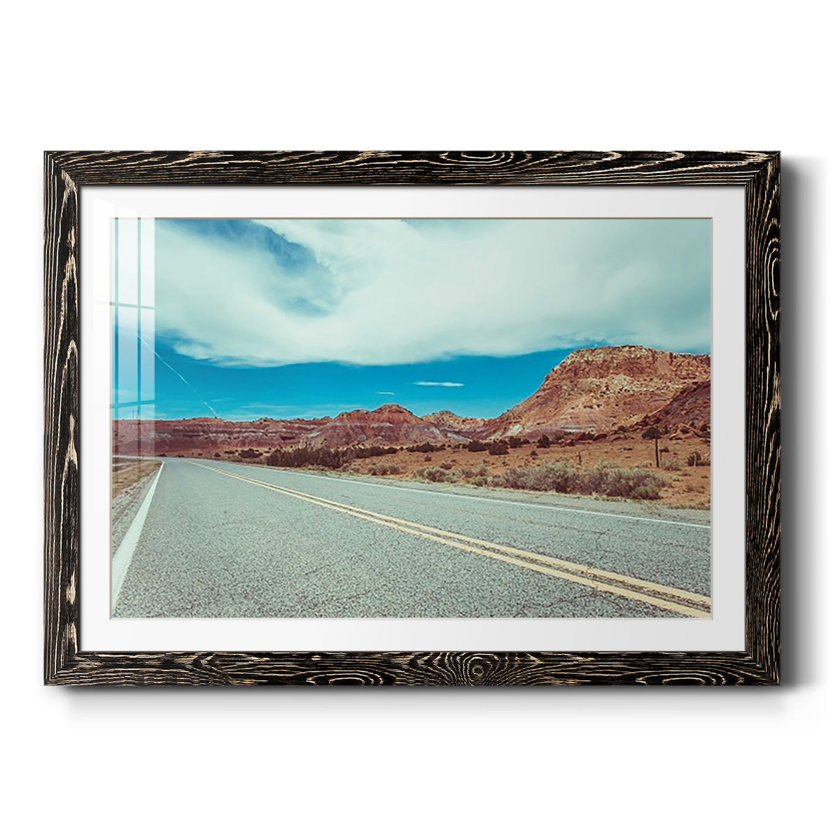 New Mexico Drive I - Barnwood Framed Art Print