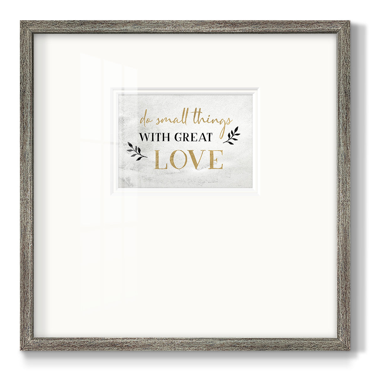 Small Things Gold Premium Framed Print Double Matboard