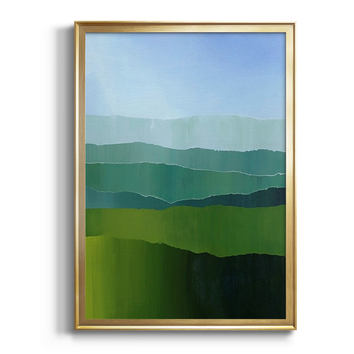 Blue Ridge Fade II - Modern Framed Canvas Print