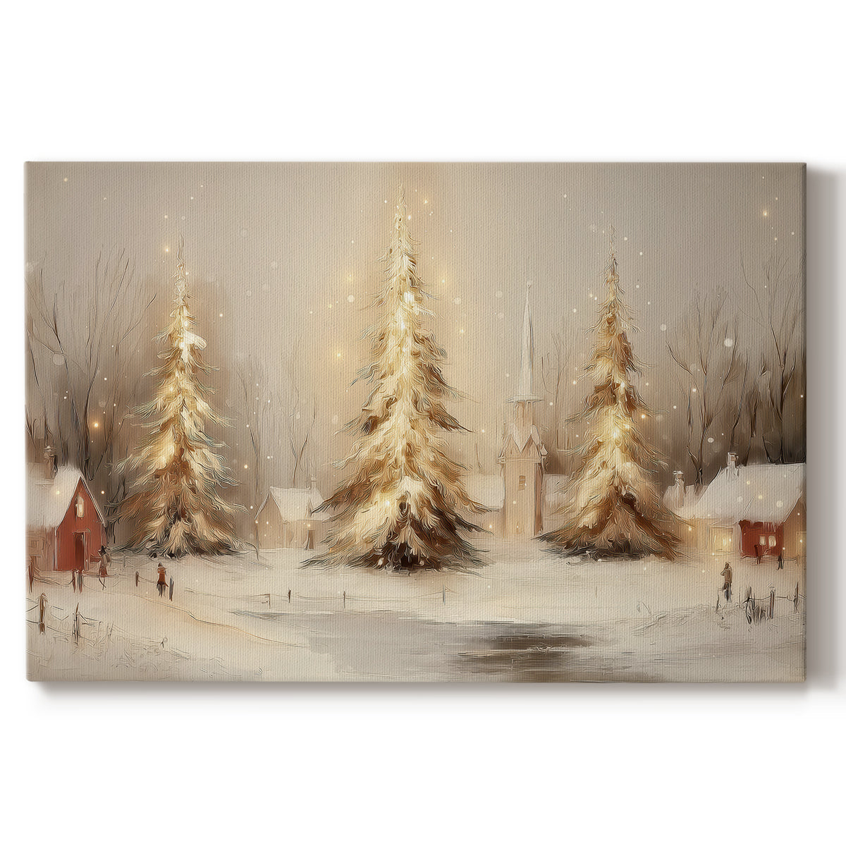 Golden Yule Serenade - Canvas Art Print
