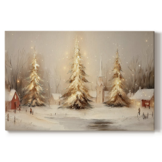 Golden Yule Serenade - Canvas Art Print