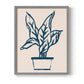 Navy Plant Sketches II - Restickable Framed Art Print
