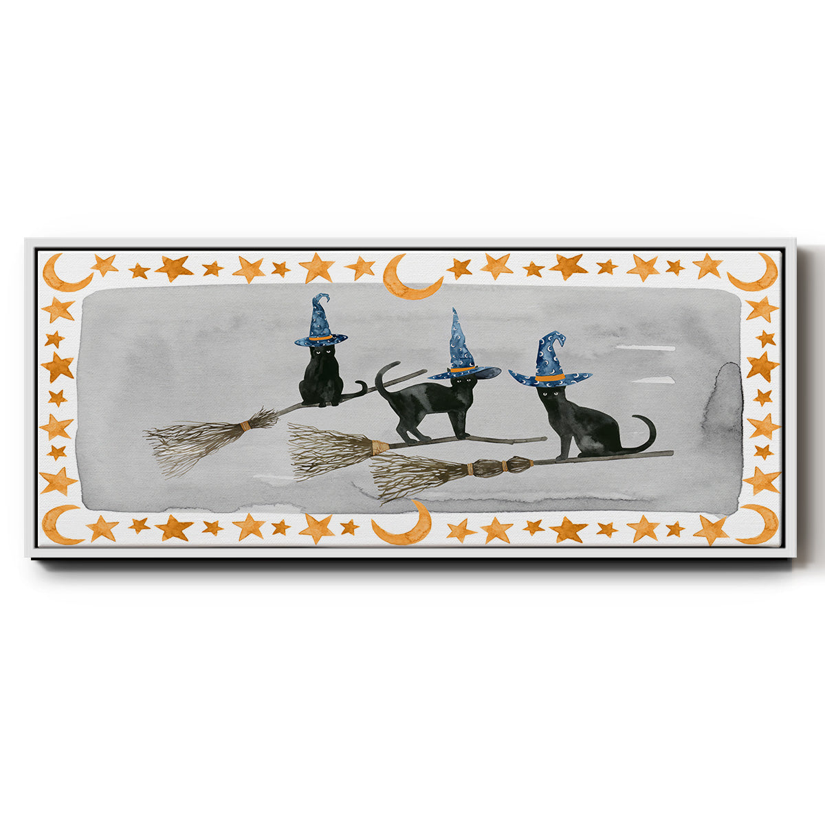 Black Cat Collection D - Floater Framed Canvas Print