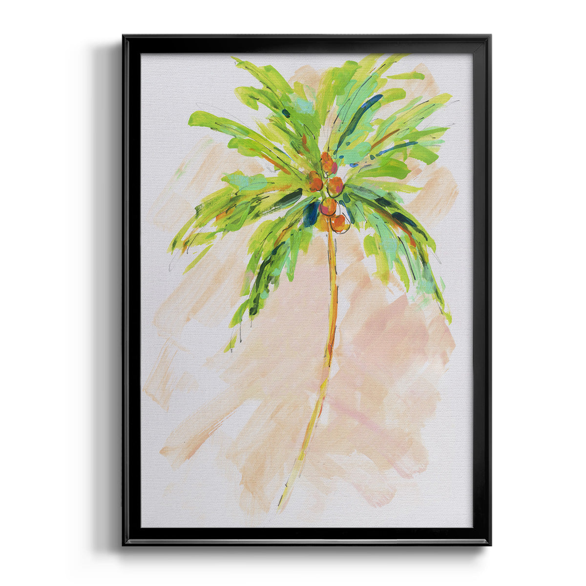 Coconut Palm II - Modern Framed Canvas Print