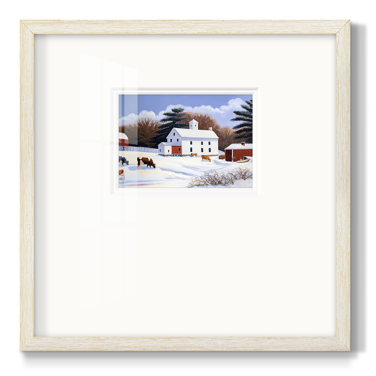 Winter Barn IV - Double Matboard Framed Print