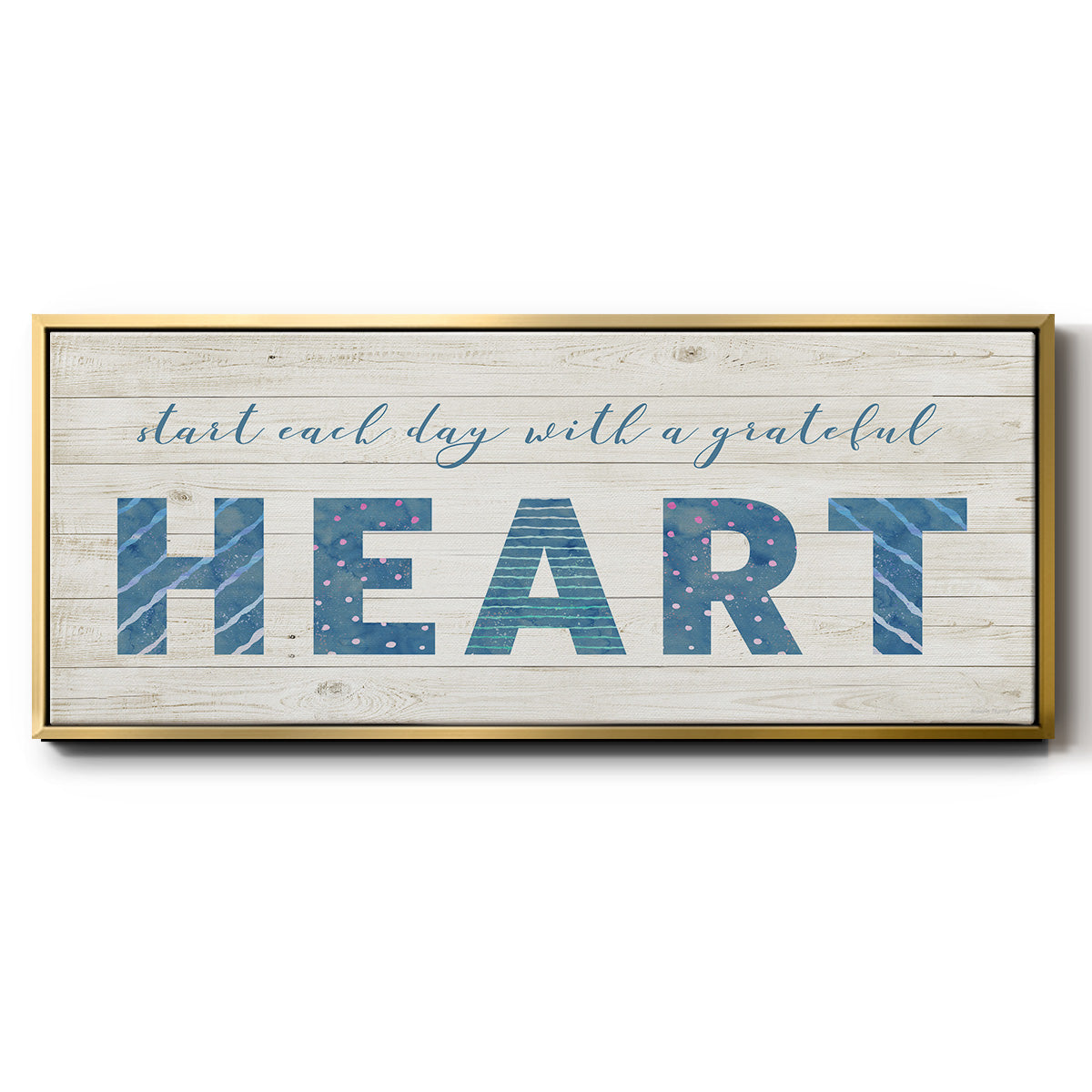 Grateful Heart - Floater Framed Canvas Print