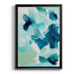 Teal Composition II - Modern Framed Canvas Print