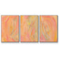 Peach Bliss I - Framed Premium Gallery Wrapped Canvas L Frame 3 Piece Set - Ready to Hang