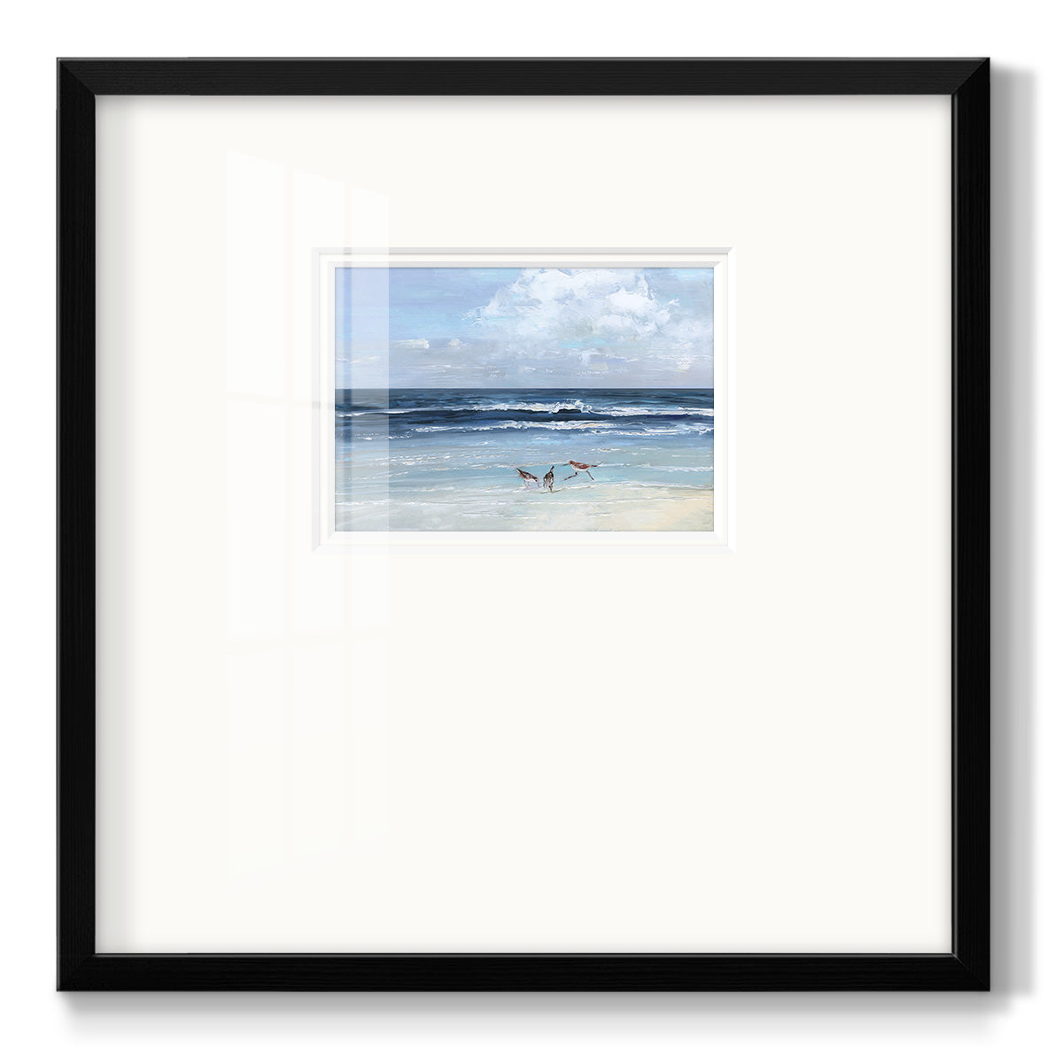 Beach Trio Premium Framed Print Double Matboard