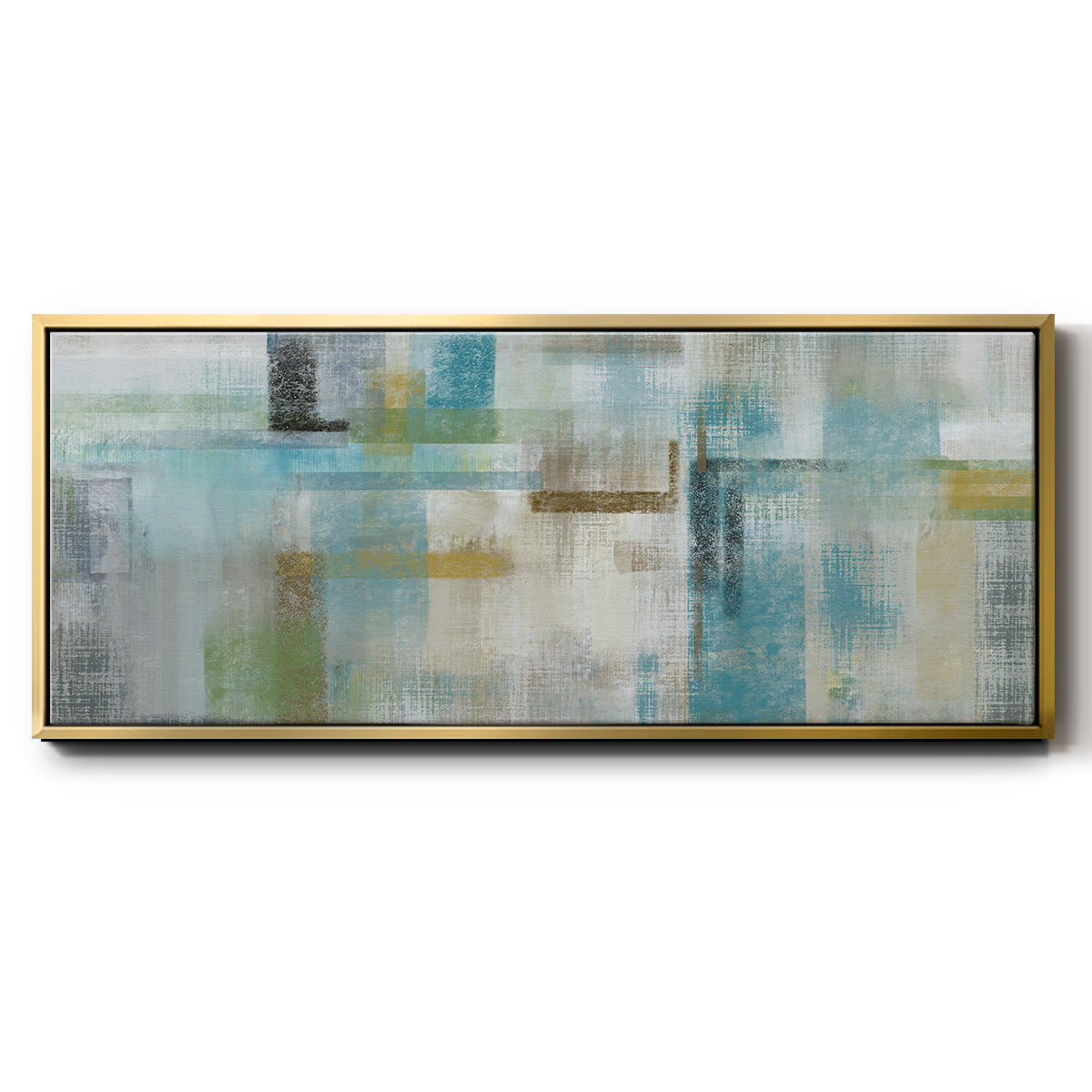 Bits and Pieces - Floater Framed Canvas Print