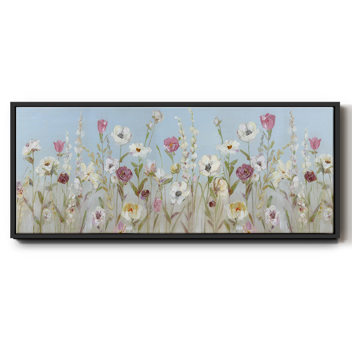 Meadow Spring Blooms - Floater Framed Canvas Print