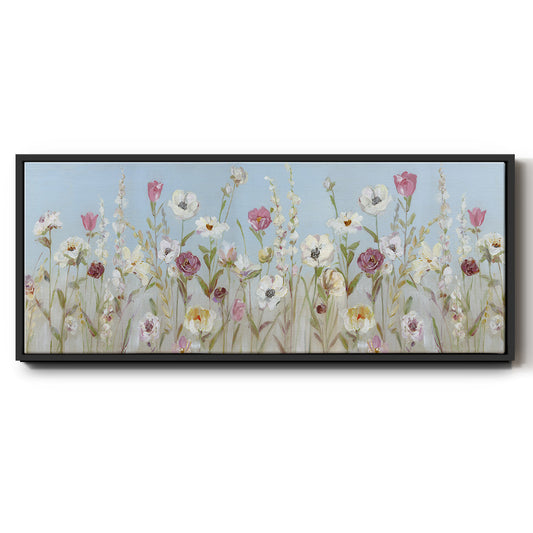 Meadow Spring Blooms - Floater Framed Canvas Print